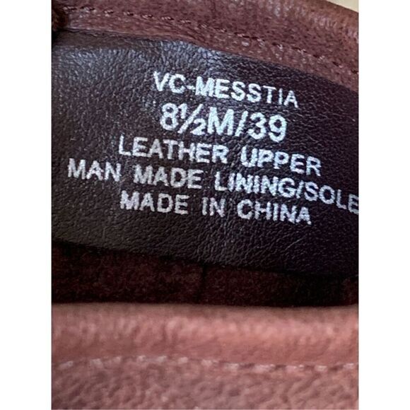 Vince Camuto Womens VCMESSTIA Leather Lug Sole Ankle Boots In Brown - Picture 9 of 9